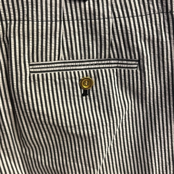 Jones New York women’s Black and White Striped skorts textured cotton size 10 - Picture 7 of 13